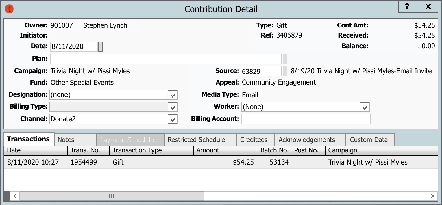 Tessitura Contribution