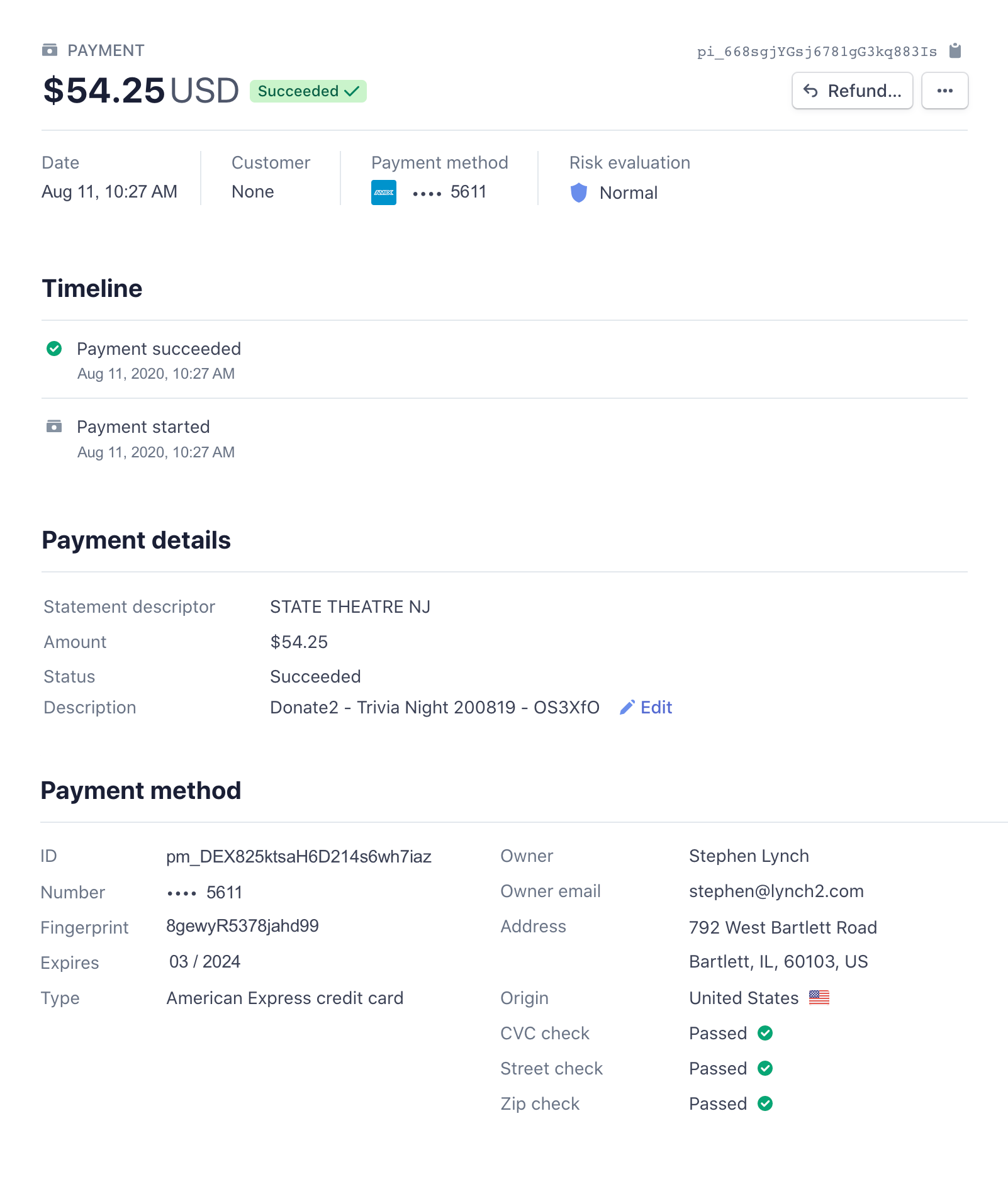 Stripe Payment Processing