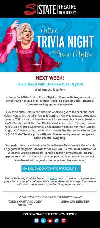 Email State Theatre New Jersey Email