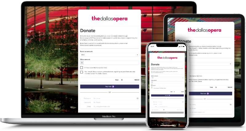 Dallas Opera Donate2 Donation Form
