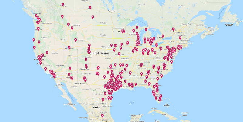 Alley Theatre United States Map