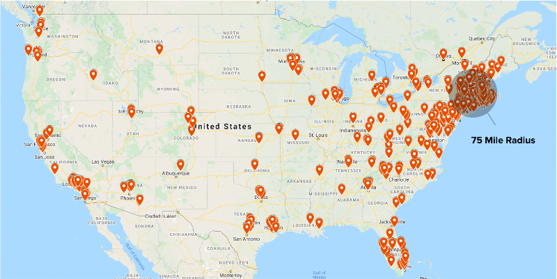 Boston Symphony Orchestra United States Map