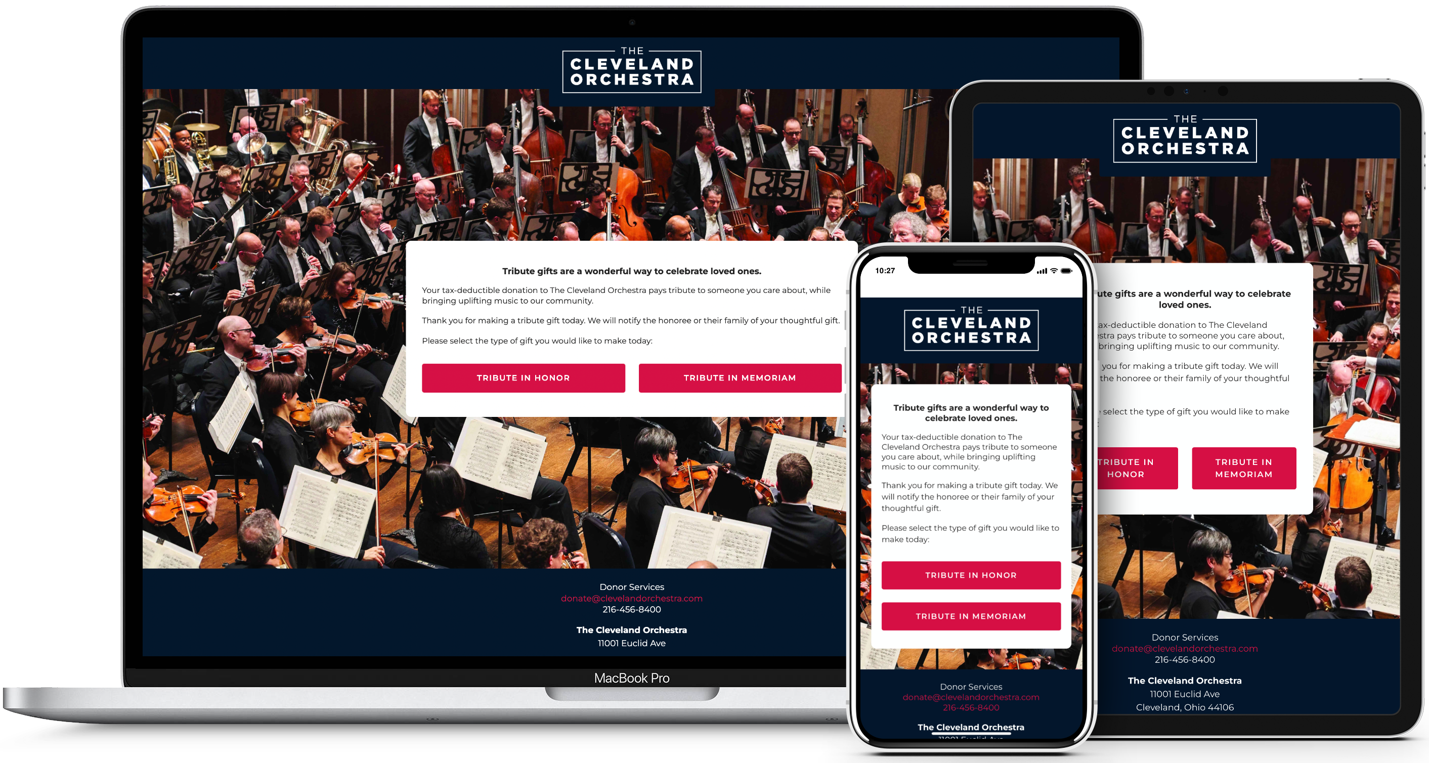 Cleveland Orchestra Tribute In Honor and Tribute In Memoriam
